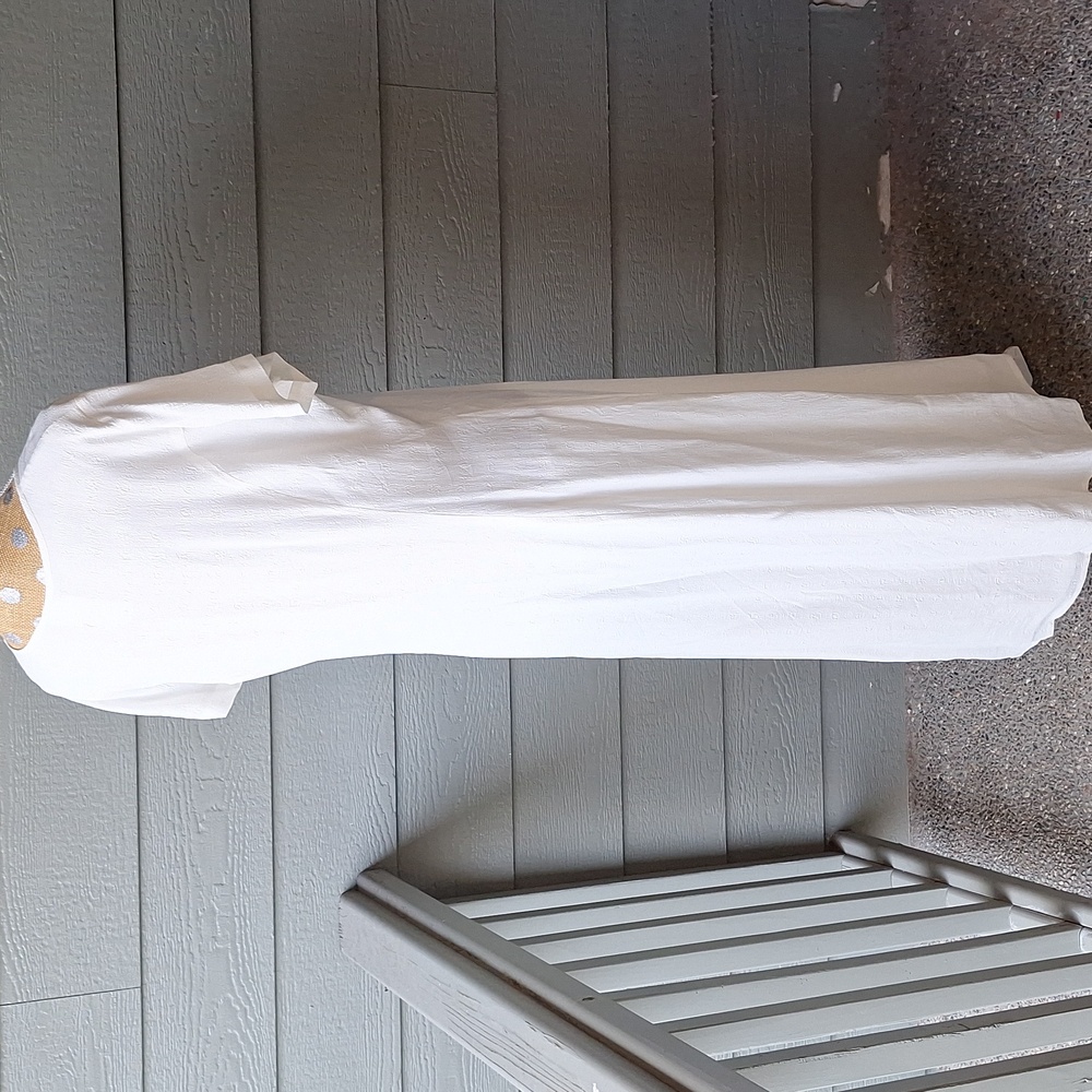 Vintage 90s Laura Ashley Short Sleeve Mimimalist Textured Dress Plus Size 14 - Picture 6 of 13